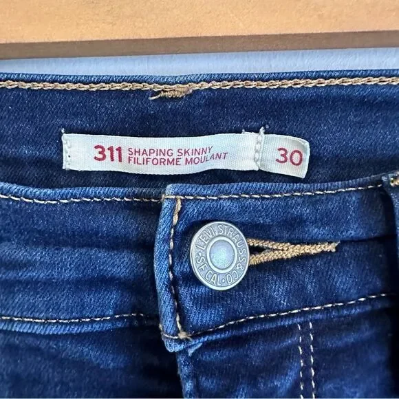 Levis 311 Shaping Skinny Dark Wash Jeans Size 30 - Picture 5 of 6